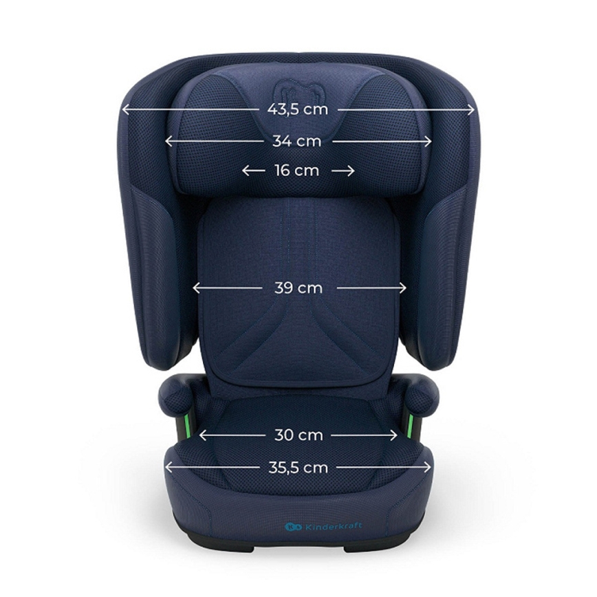 KINDERKRAFT - Cadeira auto dobrável UNITY 2 i-Size 100-150 cm, azul escuro