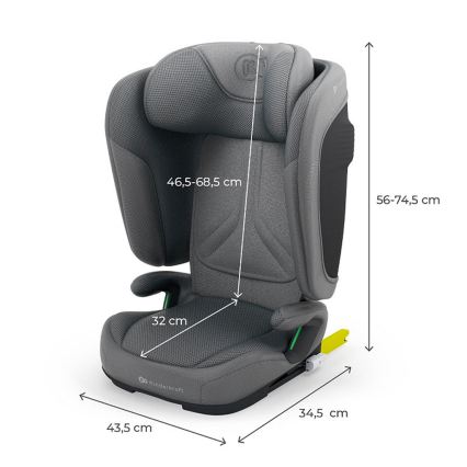KINDERKRAFT - Cadeira auto dobrável UNITY 2 i-Size 100-150 cm cinzenta