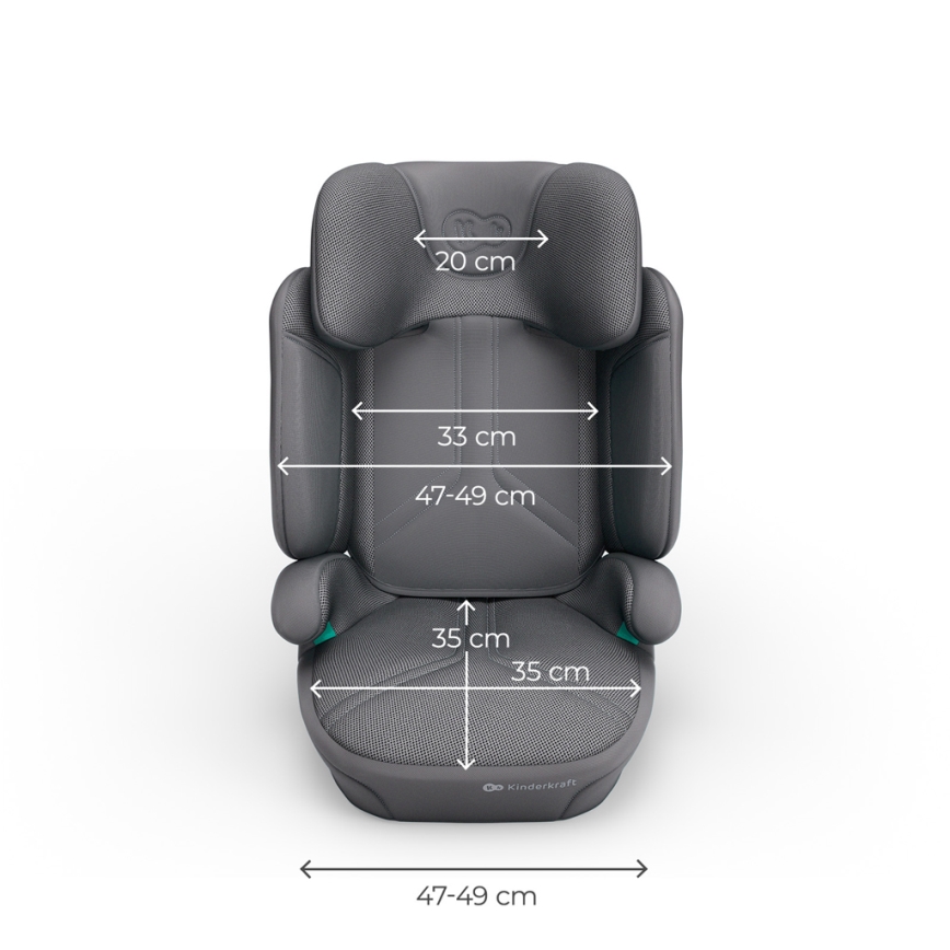 KINDERKRAFT - Cadeira auto dobrável XPAND 2 PRO 100-150 cm cinzenta