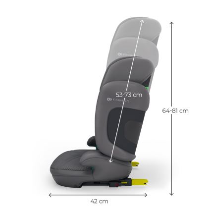 KINDERKRAFT - Cadeira auto dobrável XPAND 2 PRO 100-150 cm cinzenta