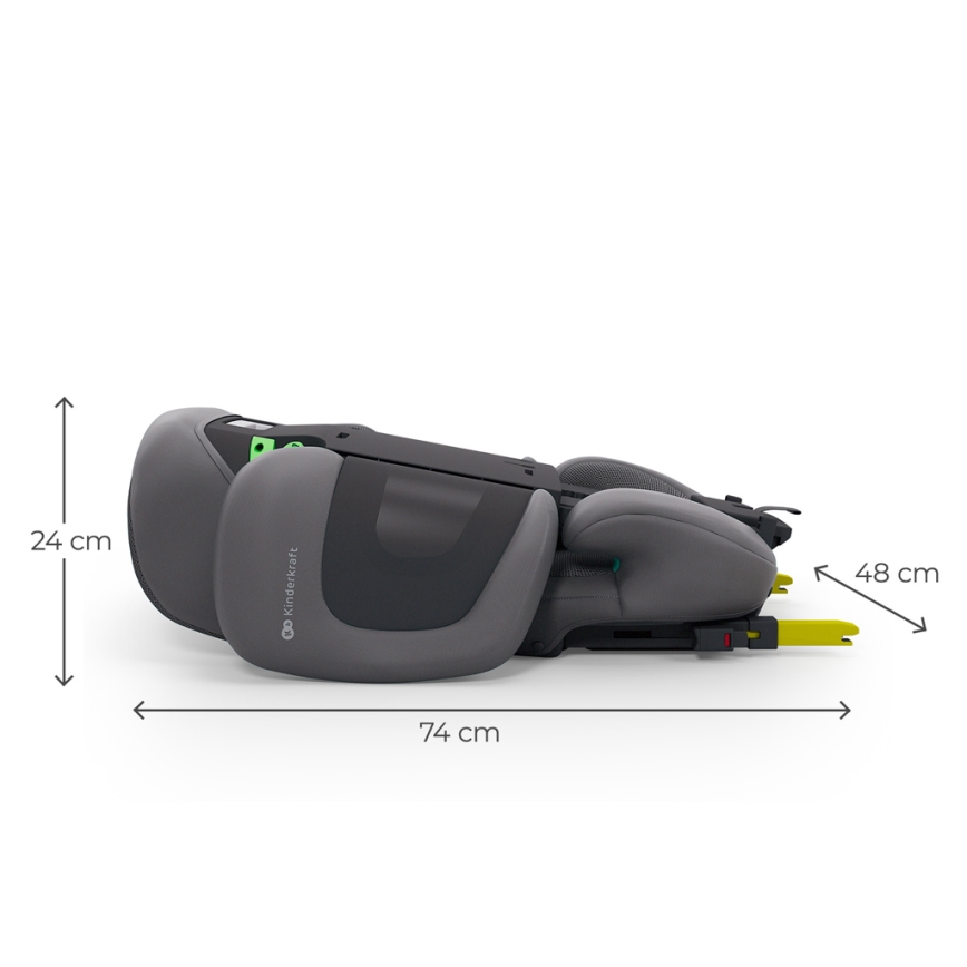 KINDERKRAFT - Cadeira auto dobrável XPAND 2 PRO 100-150 cm cinzenta