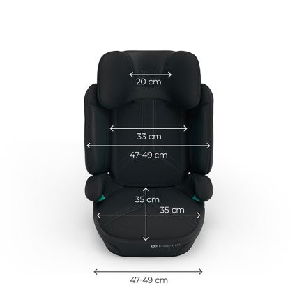 KINDERKRAFT - Cadeira auto dobrável XPAND 2 PRO 100-150 cm preta