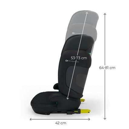 KINDERKRAFT - Cadeira auto dobrável XPAND 2 PRO 100-150 cm preta