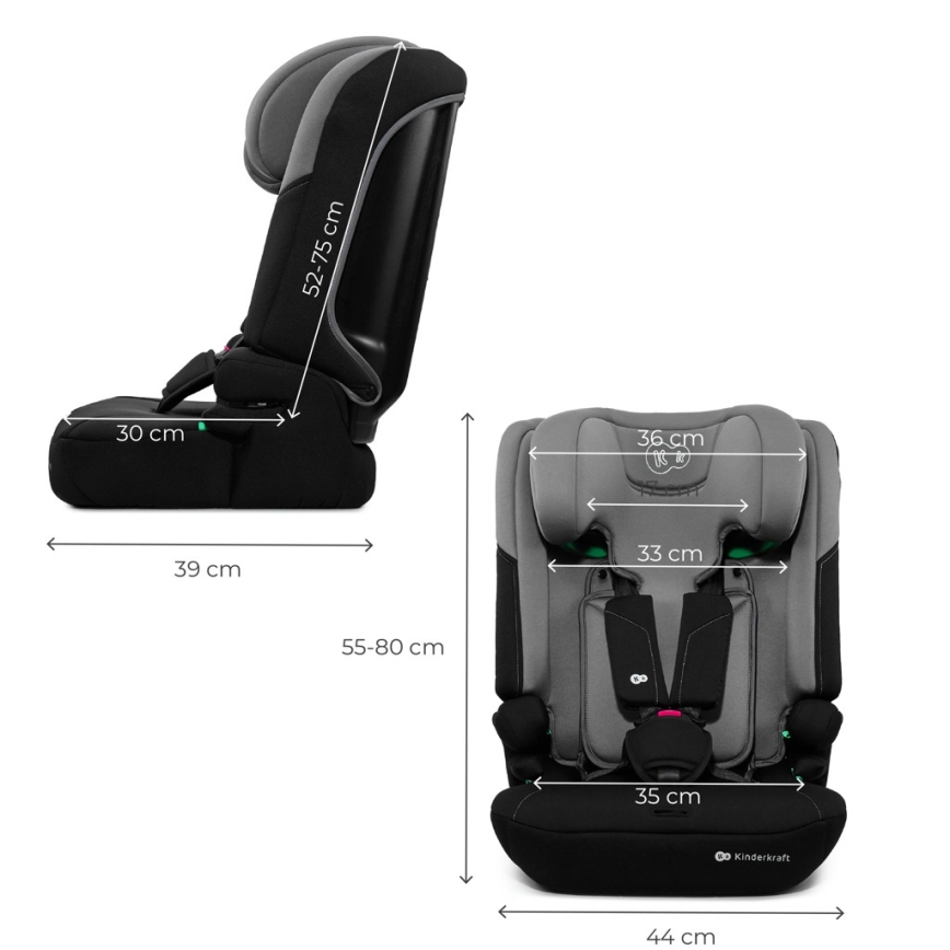 KINDERKRAFT - Cadeira Auto I-COMFY i-Size 76-150 cm cinzenta