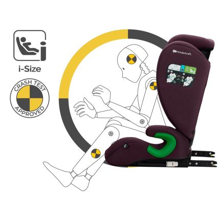 KINDERKRAFT - Cadeira Auto JUNIOR FIX 2 (100-150 cm) Cherry Pearl