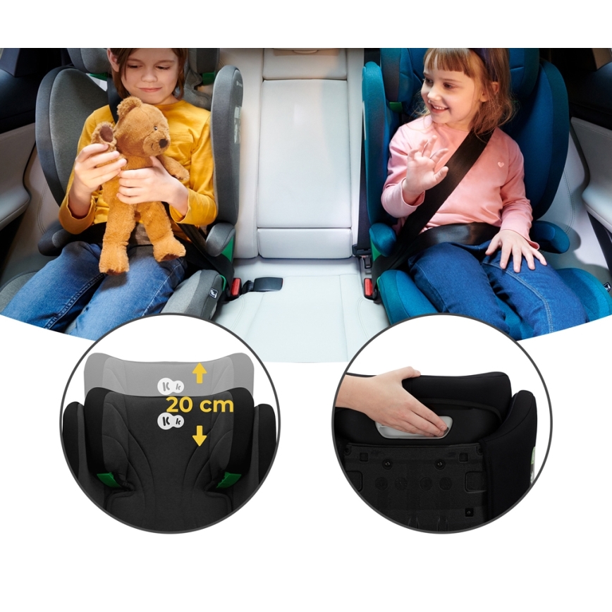 KINDERKRAFT - Cadeira auto JUNIOR FIX 2 (100-150 cm) Graphite preto