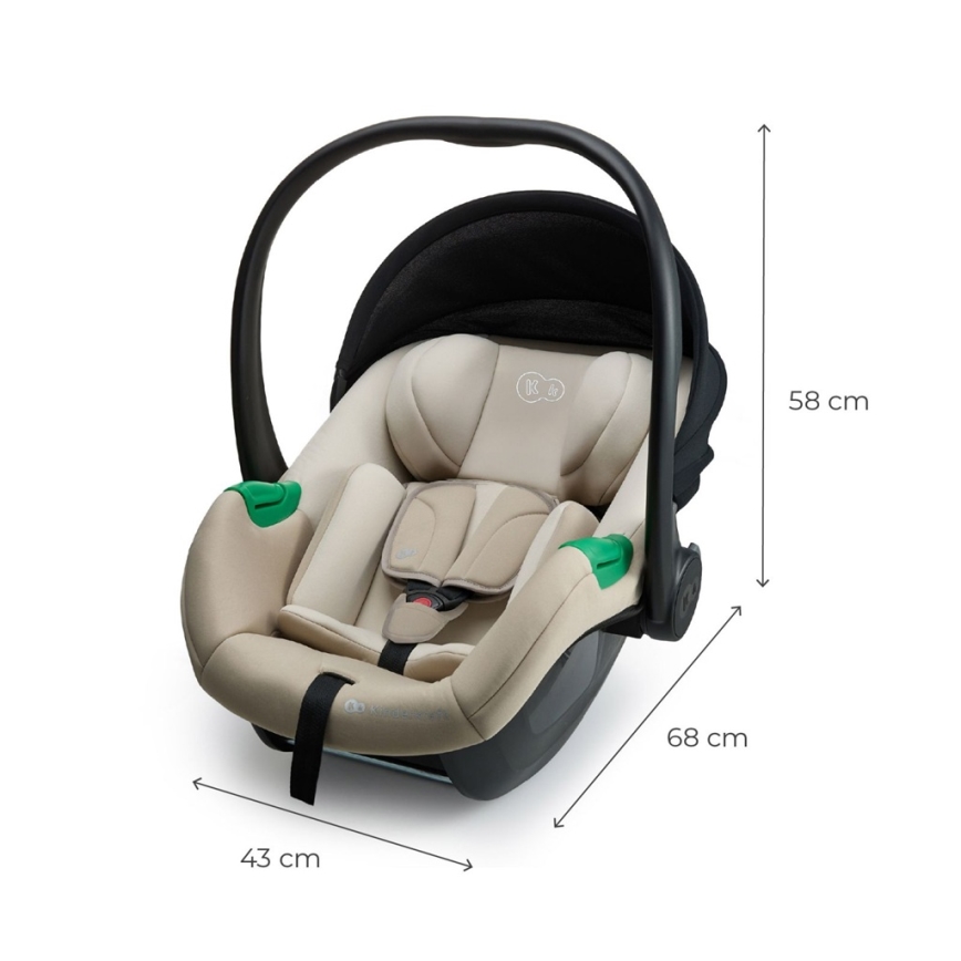 KINDERKRAFT - Cadeira auto MINK PRO 2 40-87 cm (0-13 kg) bege