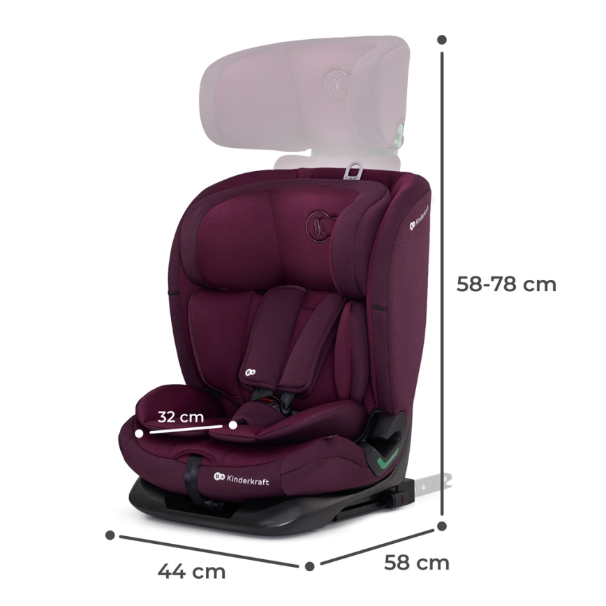 KINDERKRAFT - Cadeira auto ONETO 3 i-Tamanho (76-150 cm) + Isofix Cherry pearl