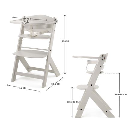 KINDERKRAFT - Cadeira de alimentação infantil ENOCK bege