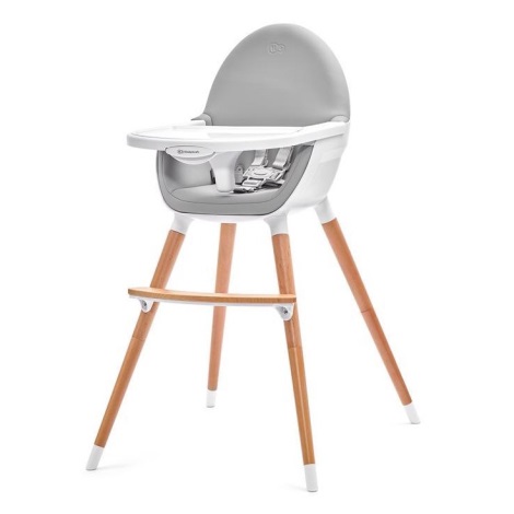 KINDERKRAFT - Cadeira de bebé FINI cinzenta/branca