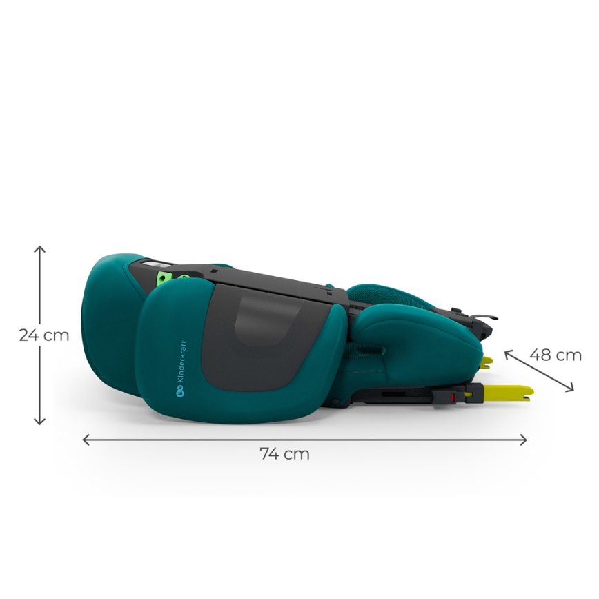 KINDERKRAFT - Cadeira de carro dobrável XPAND 2 PRO 100-150 cm turquesa