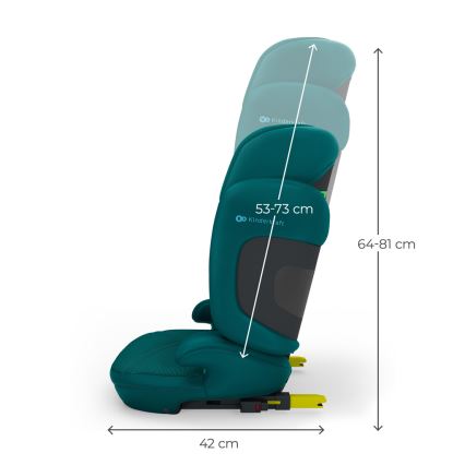 KINDERKRAFT - Cadeira de carro dobrável XPAND 2 PRO 100-150 cm turquesa