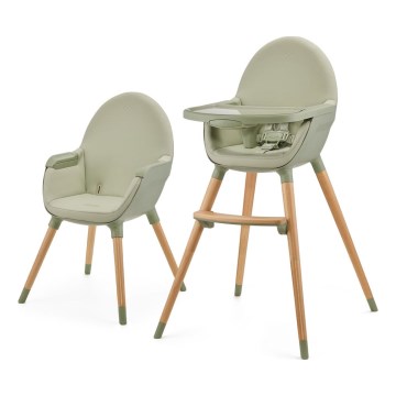KINDERKRAFT - Cadeira de refeição infantil 2 em 1 FINI2 faia/verde