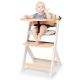 KINDERKRAFT - Cadeira de refeição infantil ENOCK com almofadas cinzento/branco