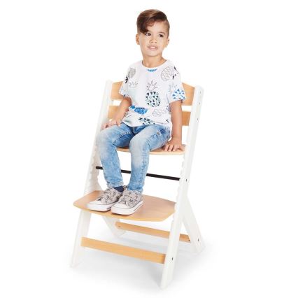 KINDERKRAFT - Cadeira de refeição infantil ENOCK com almofadas cinzento/branco
