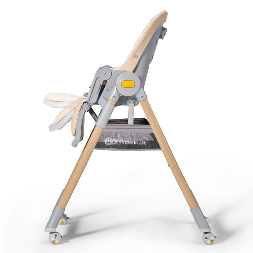 KINDERKRAFT - Cadeira de refeição para criança 2em1 LASTREE bege/cinzento