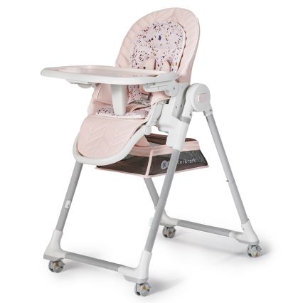 KINDERKRAFT - Cadeira de refeição para criança 2em1 LASTREE rosa/branco