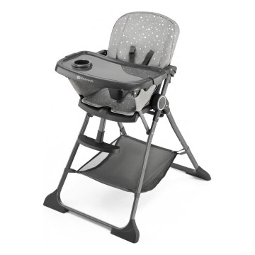 KINDERKRAFT - Cadeira de refeição para criança FOLDEE cinzento