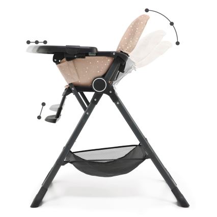 KINDERKRAFT - Cadeira de refeição para criança FOLDEE rosa