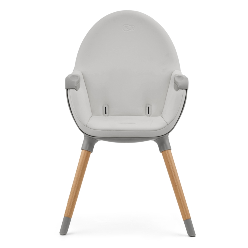 KINDERKRAFT - Cadeira de refeição infantil 2 em 1 FINI2 faia/cinza