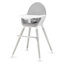 KINDERKRAFT - Cadeira infantil de refeição FINI cinzento/branco