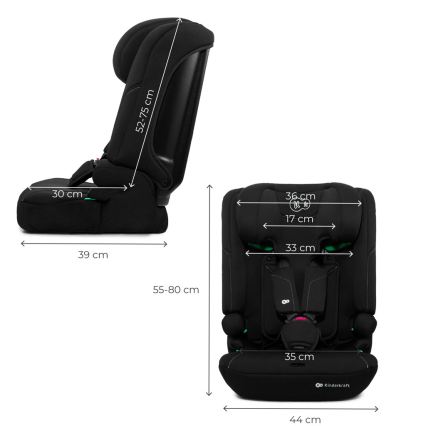 KINDERKRAFT - Cadeira para automóvel I-COMFY i-Size 76-150 cm preta