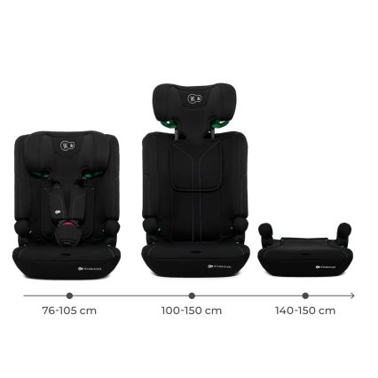 KINDERKRAFT - Cadeira para automóvel I-COMFY i-Size 76-150 cm preta