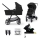 KINDERKRAFT - Carrinho combinado 4 em 1 NEWLY Classic preto + cadeira auto MINK PRO com base ISOFIX