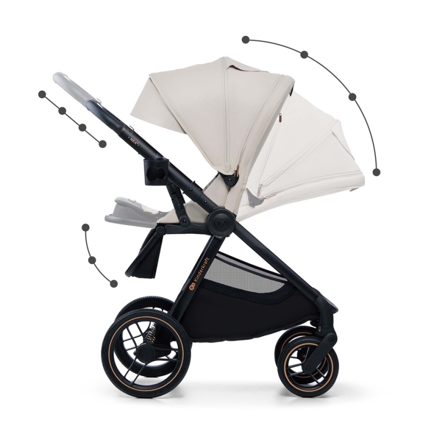 KINDERKRAFT - Carrinho de bebé combinado 2em1 NEA 2 bege