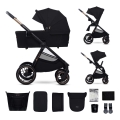 KINDERKRAFT - Carrinho de bebé combinado 2em1 NEA 2 Midnight preto