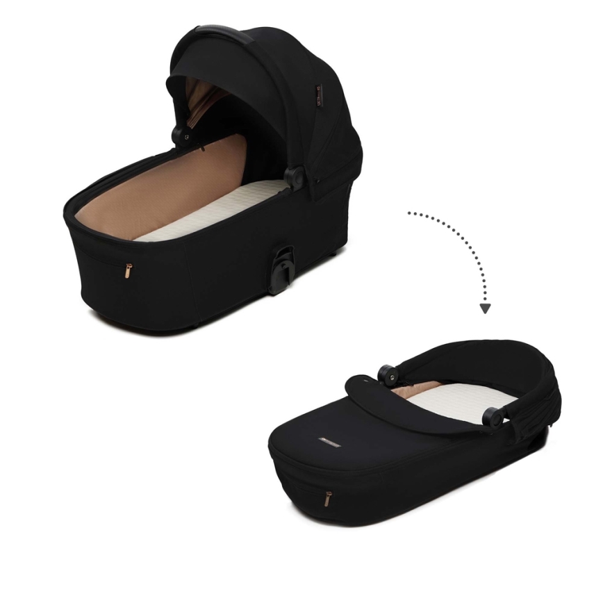 KINDERKRAFT - Carrinho de bebé combinado 2em1 NEA 2 Midnight preto