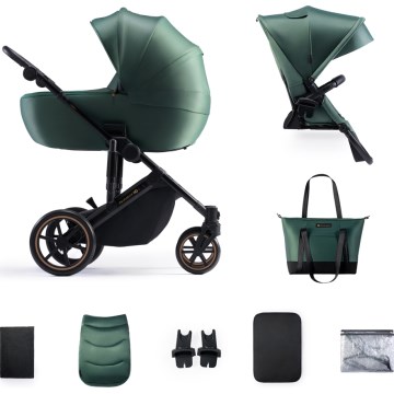 KINDERKRAFT - Carrinho de bebé combinado 2em1 PRIME 2 verde