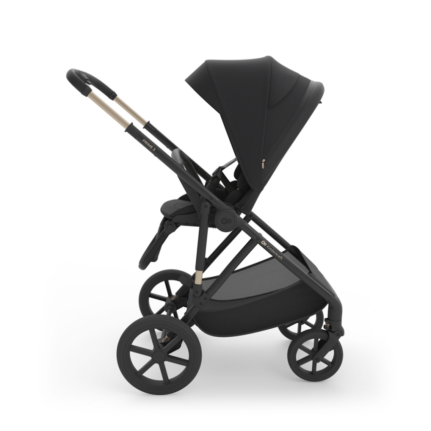 KINDERKRAFT - Carrinho de bebé combinado 3 em 1 PRIME 3 Venezian Preto