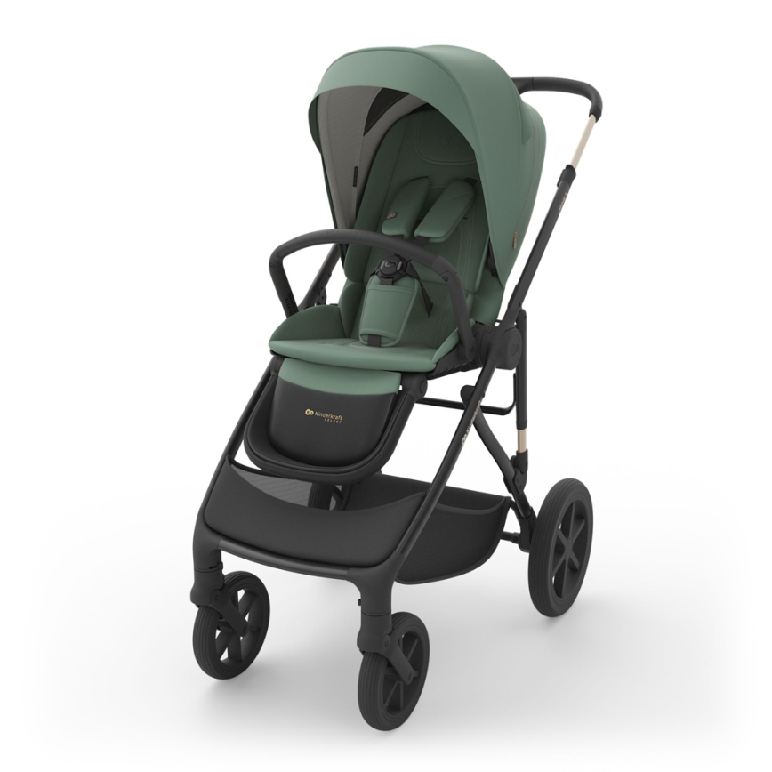 KINDERKRAFT - Carrinho de bebé combinado 3 em 1 PRIME 3 Verde Escuro