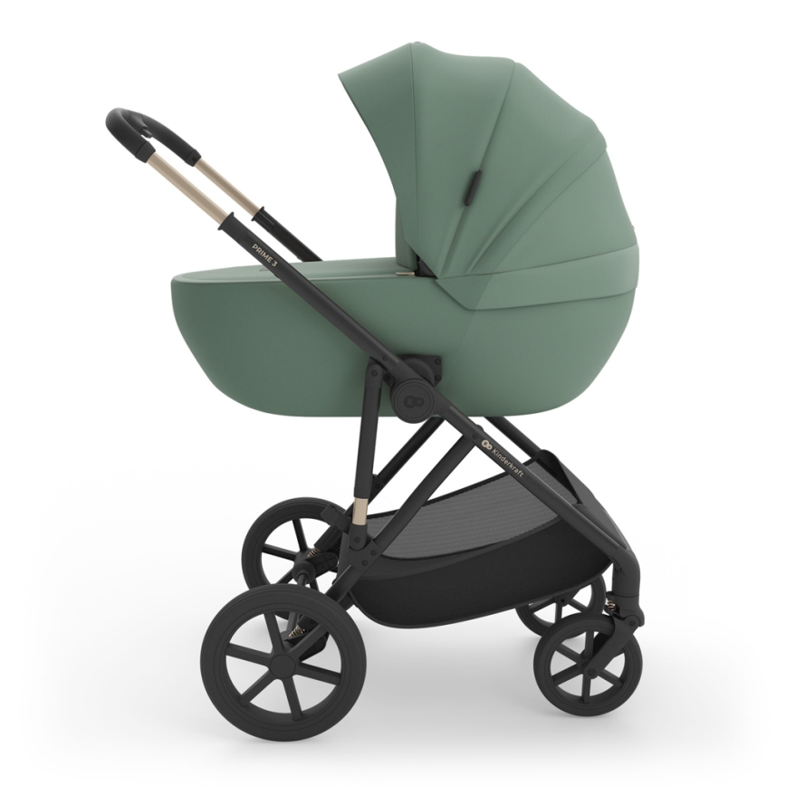 KINDERKRAFT - Carrinho de bebé combinado 3 em 1 PRIME 3 Verde Escuro
