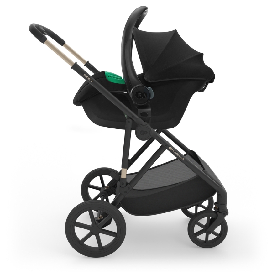KINDERKRAFT - Carrinho de bebé combinado 3 em 1 PRIME 3 Verde Escuro