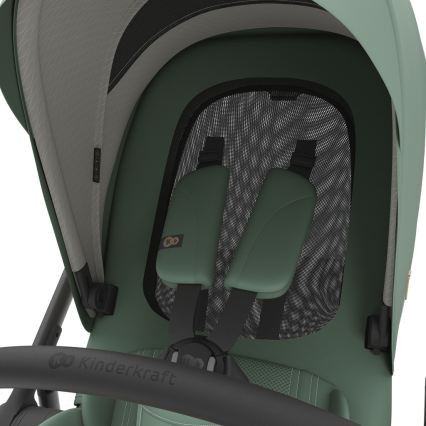 KINDERKRAFT - Carrinho de bebé combinado 3 em 1 PRIME 3 Verde Escuro