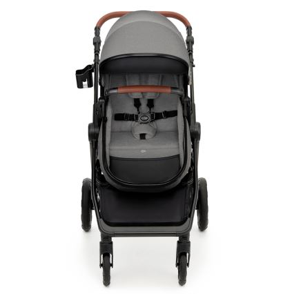 KINDERKRAFT - Carrinho de bebé combinado 3em1 ESME Moonlight cinzento + assento de automóvel MINK PRO
