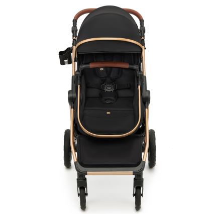 KINDERKRAFT - Carrinho de bebé combinado 3em1 ESME Pure preto + assento de automóvel MINK PRO