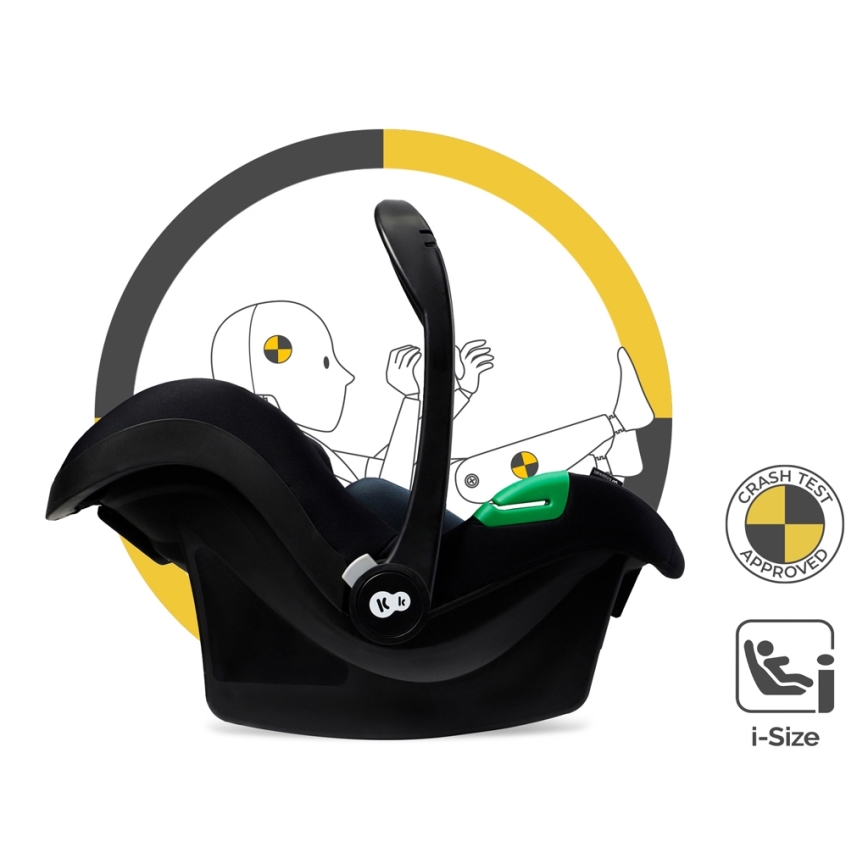 KINDERKRAFT - Carrinho de bebé combinado 3em1 ESME Pure preto + assento de automóvel MINK PRO