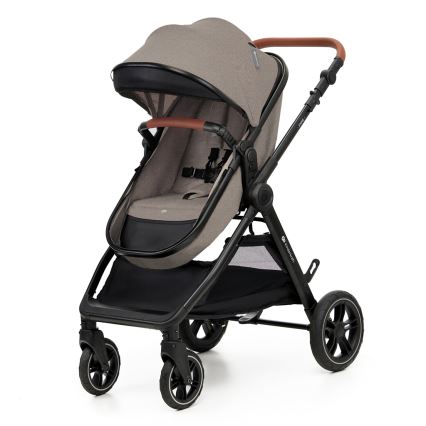 KINDERKRAFT - Carrinho de bebé combinado 3em1 ESME Sand bege + assento de automóvel MINK PRO