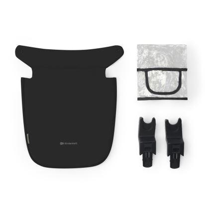 KINDERKRAFT - Carrinho de bebé combinado 3em1 NEWLY Clássico preto  + assento de automóvel MINK PRO