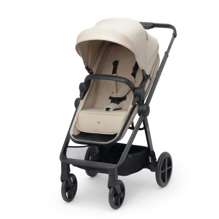 KINDERKRAFT - Carrinho de bebé combinado 4em1 NEWLY Clássico bege + assento de automóvel MINK PRO com base ISOFIX
