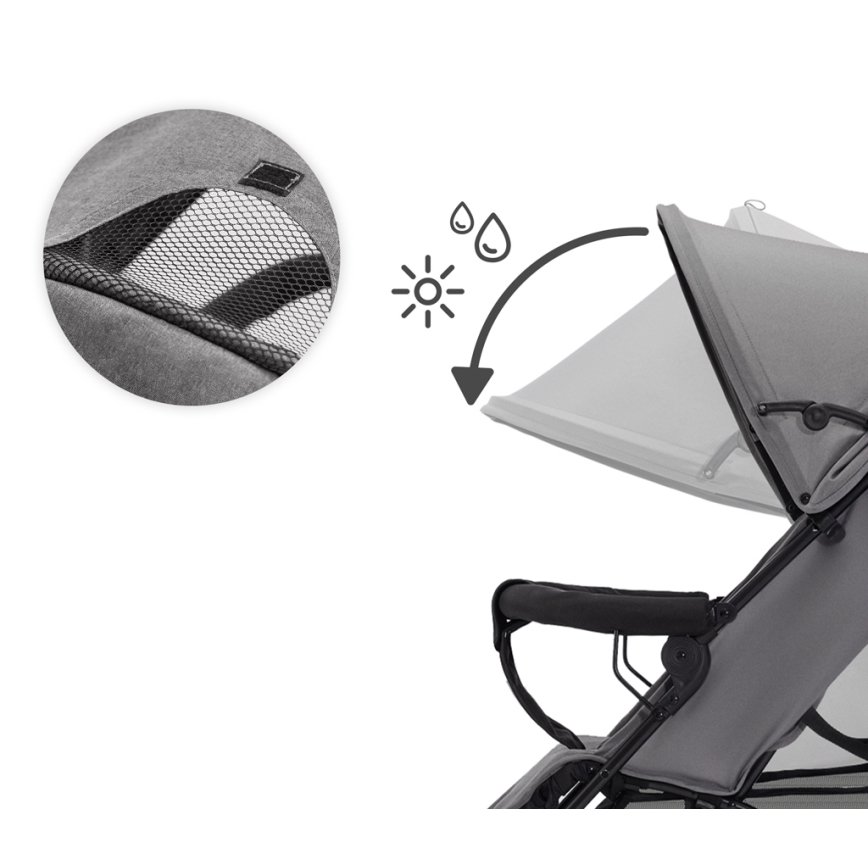 KINDERKRAFT - Carrinho de passeio TIK Stone cinzento