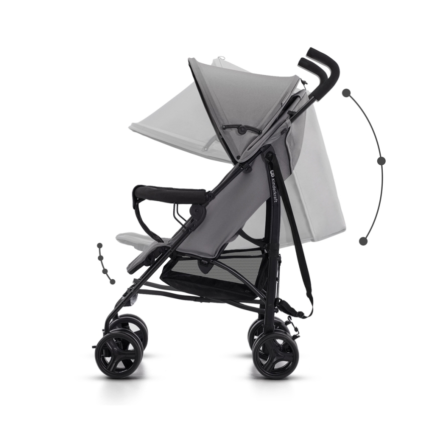 KINDERKRAFT - Carrinho de passeio TIK Stone cinzento