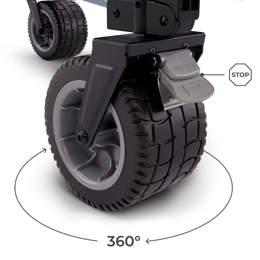 KINDERKRAFT - Carrinho de transporte dobrável WAGON ROLLSTER azul