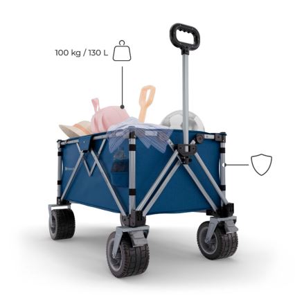 KINDERKRAFT - Carrinho de transporte dobrável WAGON ROLLSTER azul