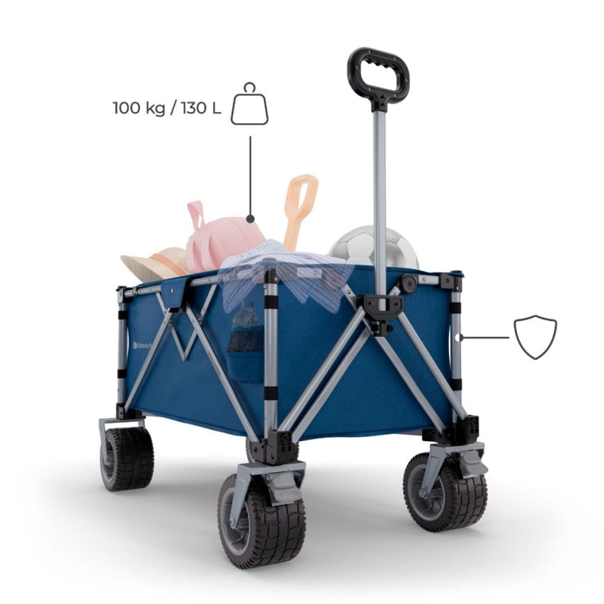 KINDERKRAFT - Carrinho de transporte dobrável WAGON ROLLSTER azul