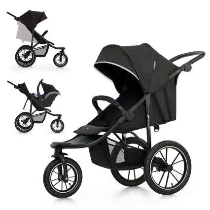 KINDERKRAFT - Carrinho desportivo HELSI2 preto