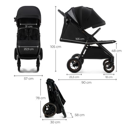 KINDERKRAFT - Carrinho desportivo MITZY Air Black